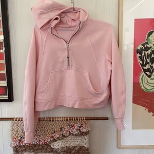 lululemon athletica Scuba half zip Strawberry Milkshake size m/l